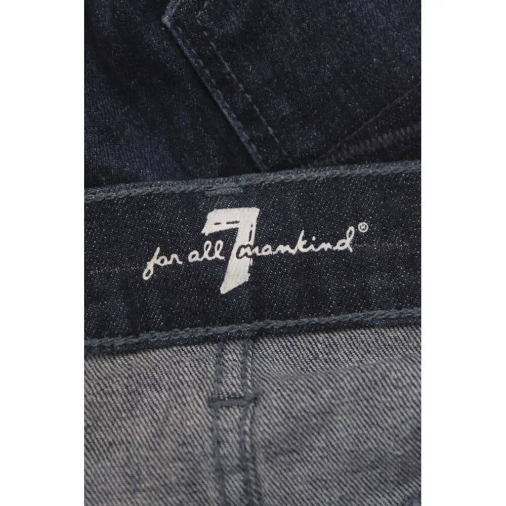 7 For All Mankind Mens Straight Jeans Blue Mid Rise Cotton Size 38